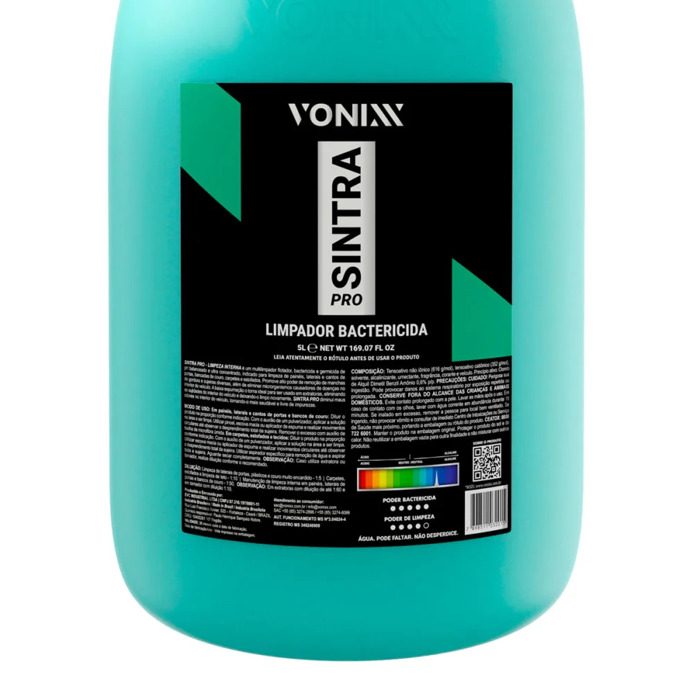 Sintra Pro Limpeza Interna de Veiculos 2011000 Vonixx 5 Litros