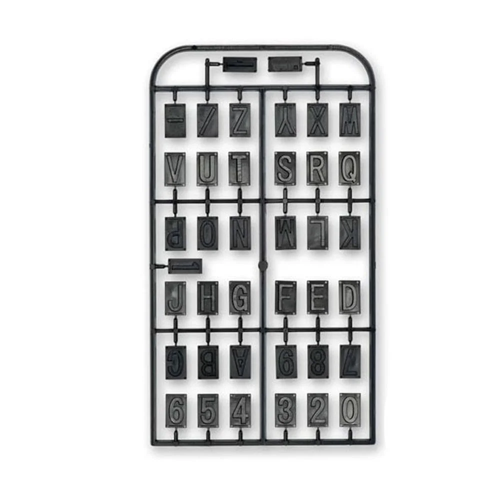 Stencil de Gravação para Dispositivo GE Letras e Números 27104 Proxxon