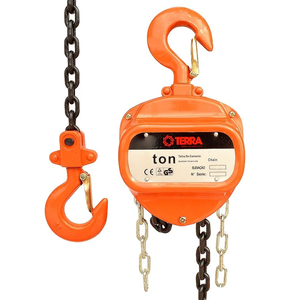 Talha Manual 2 Toneladas Corrente Dupla 5 Metros 705096 Terra