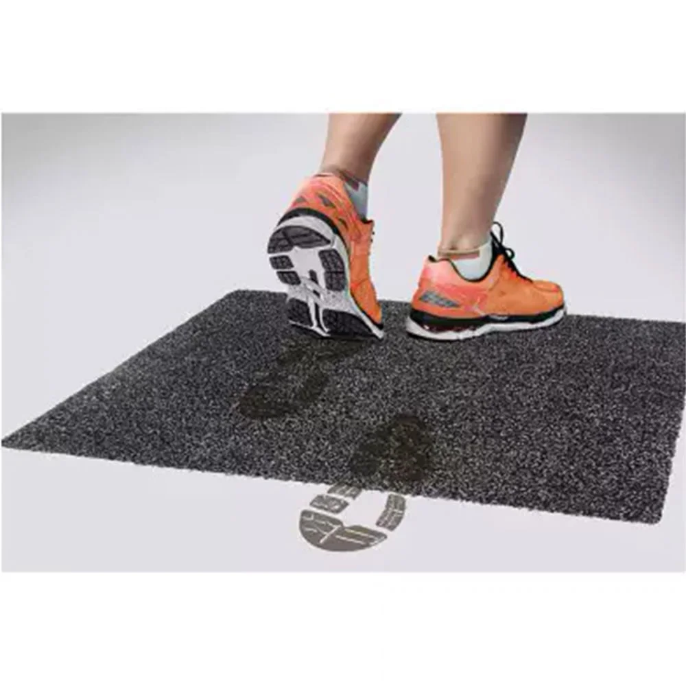 Tapete Mágico de Entrada em Microfibra e Algodão 40 X 60cm Kapazi Preto