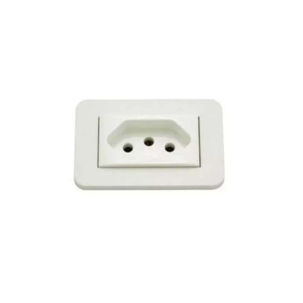 Tomada para Móveis 10A Lumitek Branca