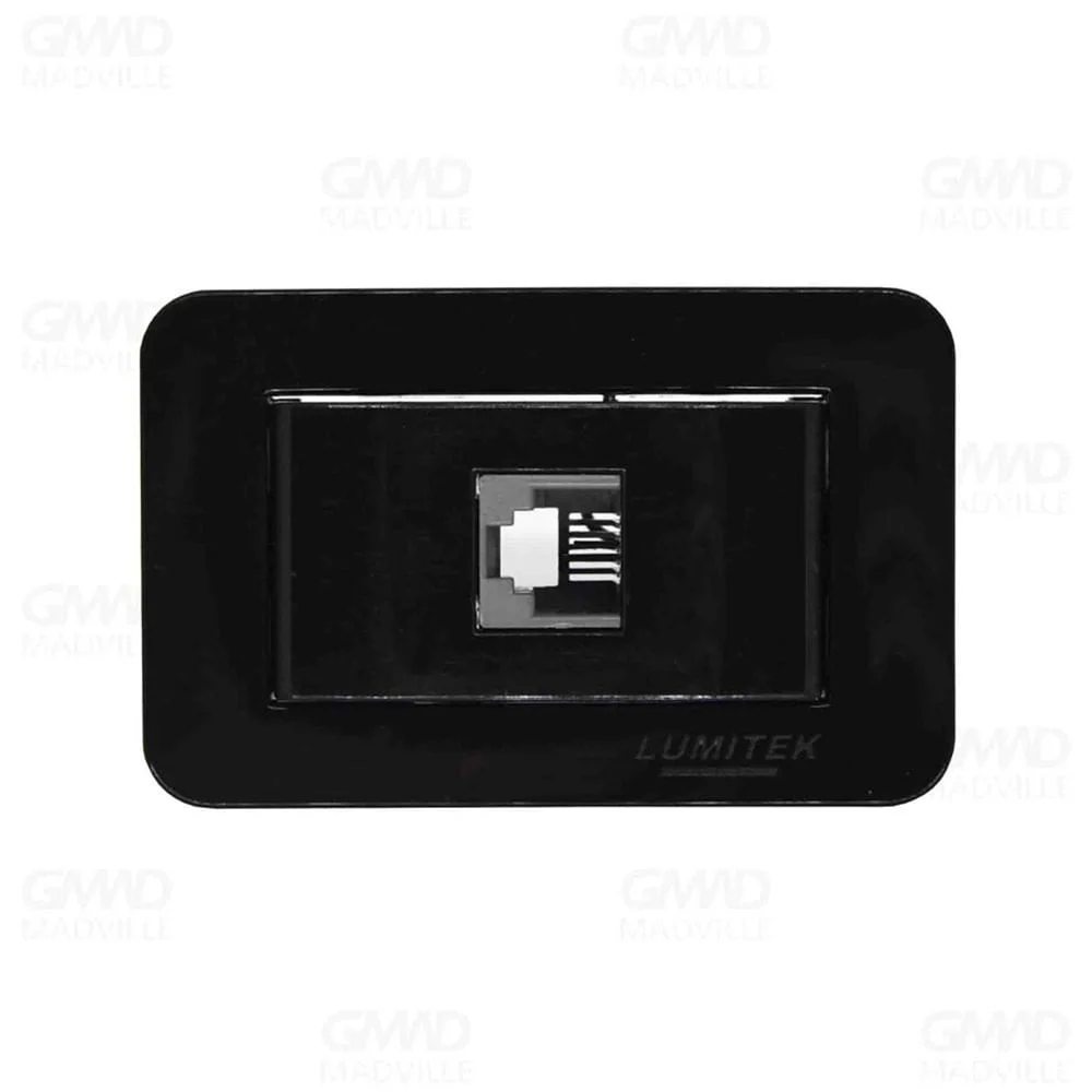 Tomada para Móveis Rede Rj11 Lumitek Preto