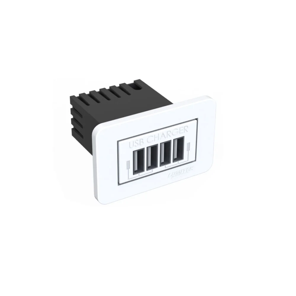 Tomada USB Charger 4X5V-2A+BR Lumitek