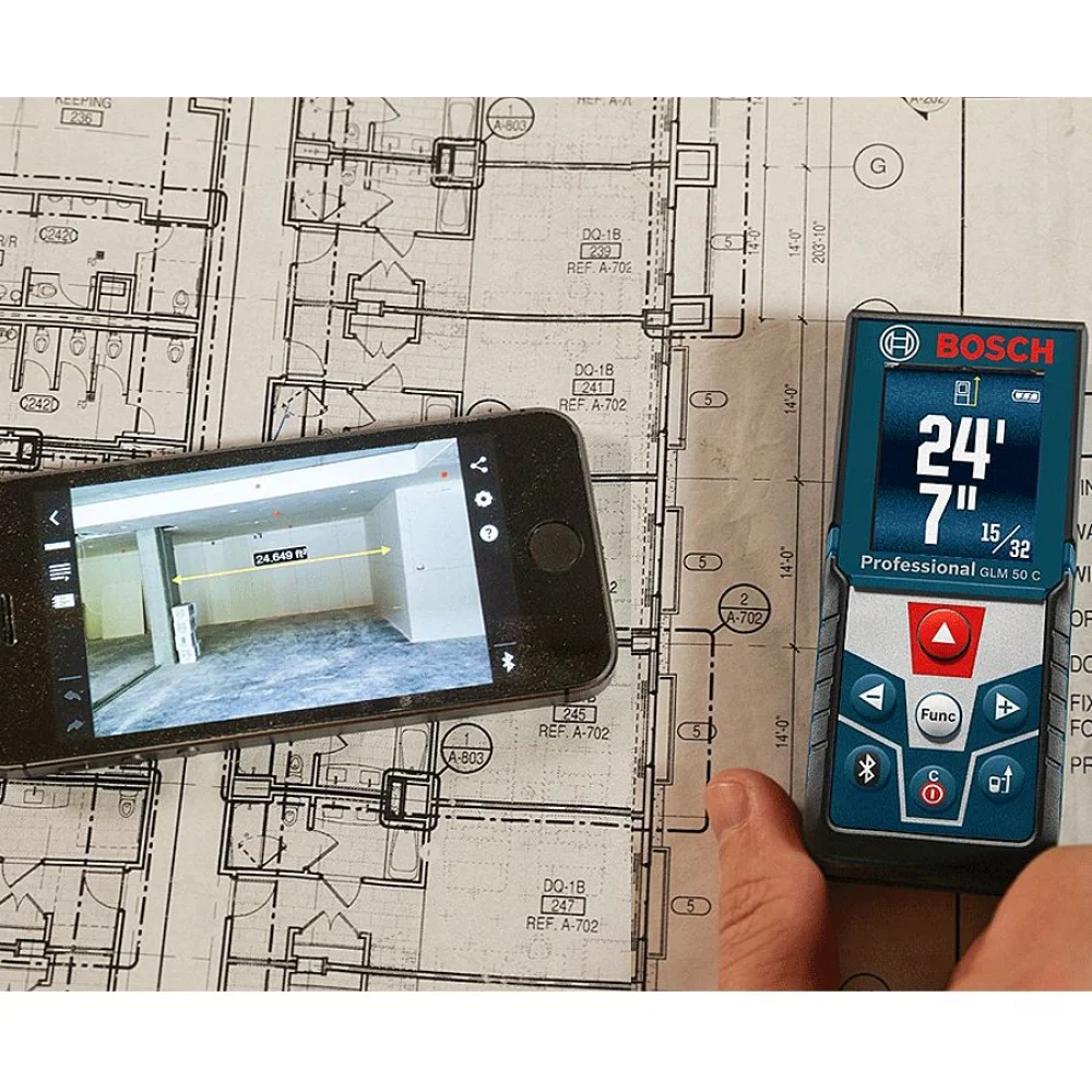 Trena à Laser com Função Bluetooth 50 Metros GLM 50 C Bosch