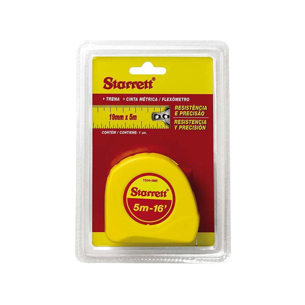 Trena de Bolso 5 Metros KTS34-5ME-S Starrett Amarelo