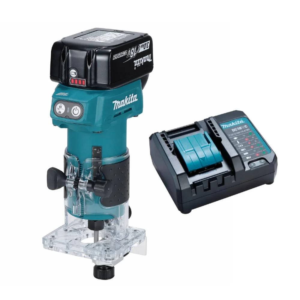 Tupia 6mm à Bateria e Bateria 18V 3.0Ah DRT52F001 Makita