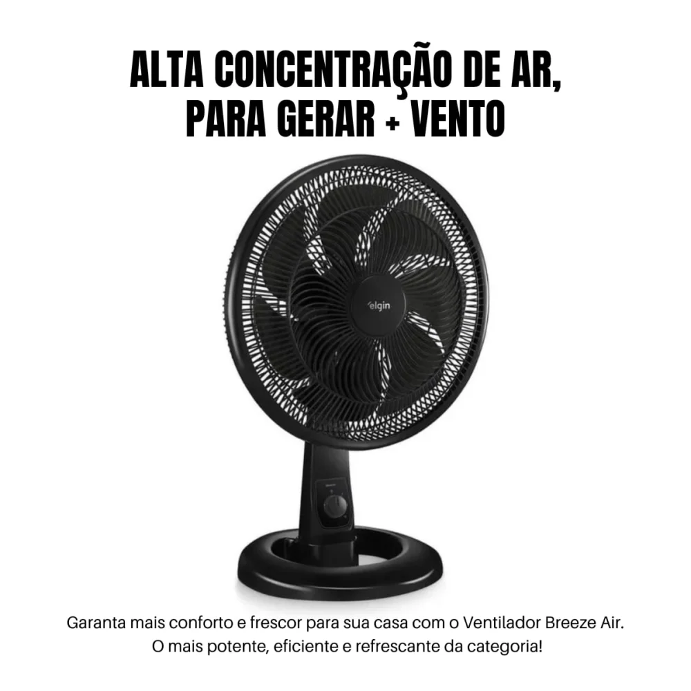 Ventilador Breeze Air 40cm 7 Pás 140 Watts VEN40 Elgin 110 Volts