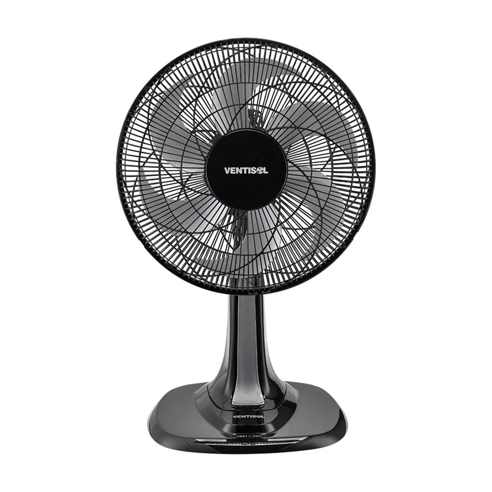 Ventilador de Mesa OSC Turbo 6 Pás 30cm Premium Preto Ventisol