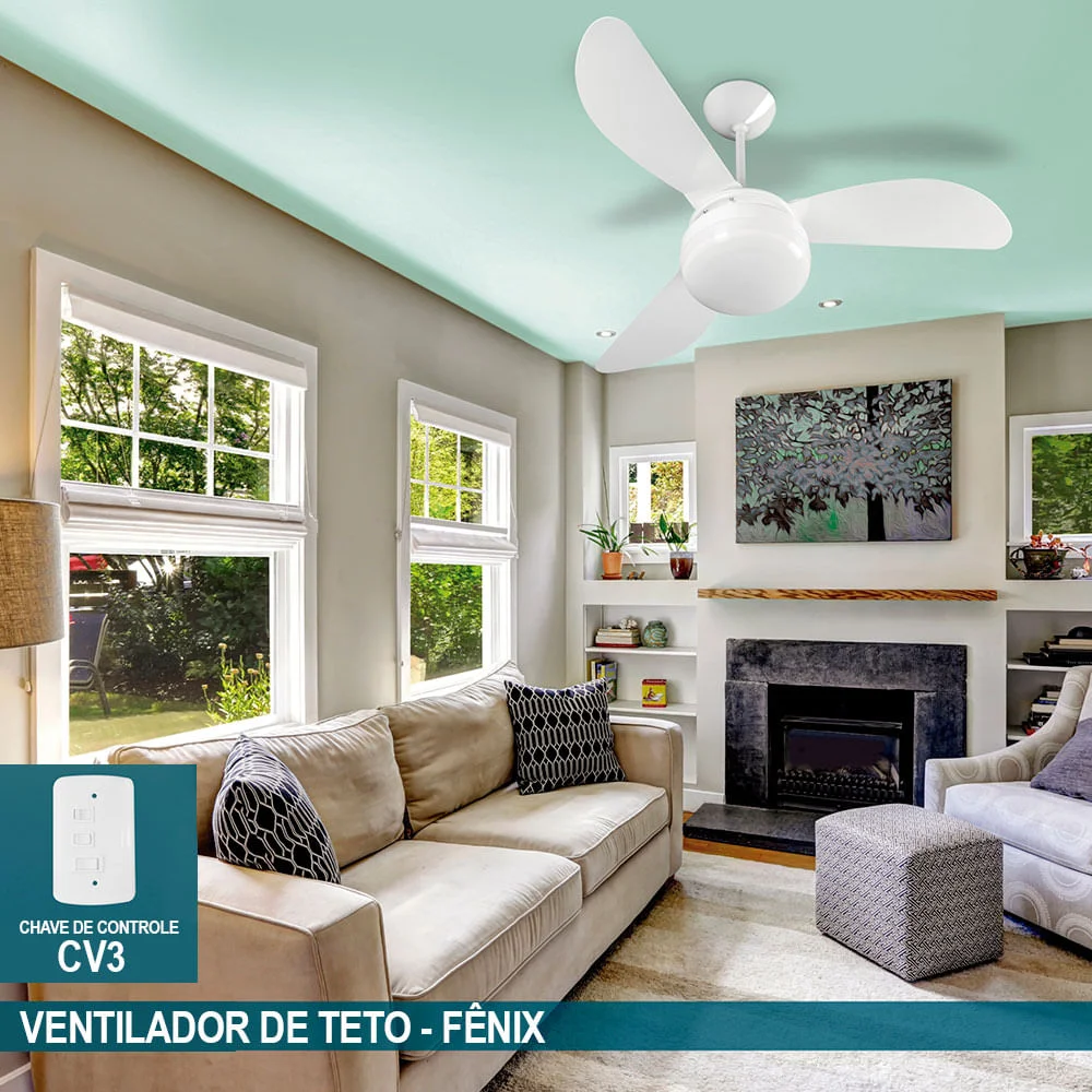 Ventilador de Teto 3 Pás Fenix Cv3 Ventisol Branco