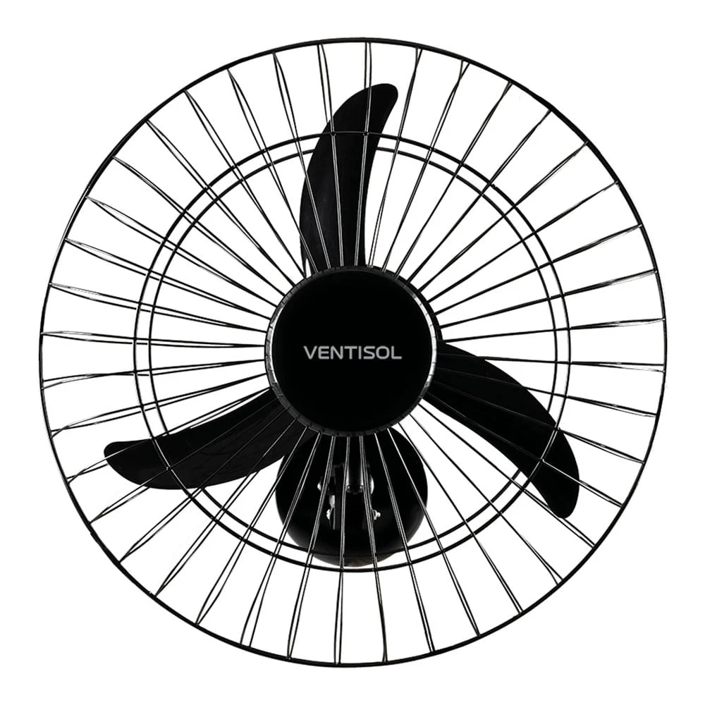 Ventilador OSC de Parede 50cm New Grade em Aço Preto Premium Ventisol