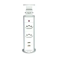 Torre de Tomada Multiplug 2 Tomadas e 2 USB Bivolt