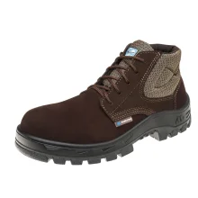 Bota de Amarrar Café Bico em Plástico Trekking Nobuck 50B26-CB-BP-CX Marluvas
