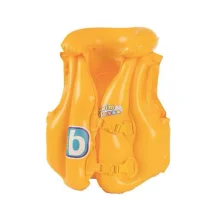Colete Inflável Infantil Swim Safe com Encosto para Cabeça 120120 Bestway Amarelo