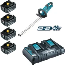 Combo Aparador de Cerca 4Baterias 5AH Carregador e MacPack DUH651Z-KIT127 Makita 110 Volts