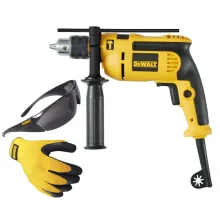 Combo Furadeira de Impacto 13mm 710 Watts e Óculos e Luva de Proteção DWD502SI Dewalt