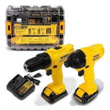 Combo Furadeira e Parafusadeira de Impacto 12V DCK201C2 DeWalt