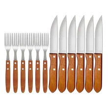Conjunto Churrasco Garfo e Faca 12 Peças 003931 Mor