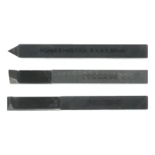 Conjunto de 3 ferros 8 x 8 x 80mm em HSS 24540 Proxxon