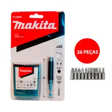 Conjunto de Bits com Porta Bits Guia 80mm 26 Peç B-49890 Makita