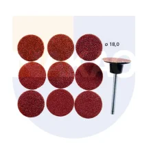 Conjunto de Lixas 18mm com Suporte 28982 Proxxon 10 Unidades