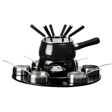 Conjunto Fondue Base Giratória Panela 145L com 23 Peç Preto HH7879A Euro