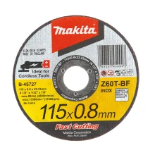 Disco de Corte Abrasivo Fast Cutting 115x0.8x2223mm B-45727 Makita