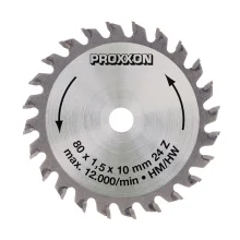 Disco de Serra HM 80mm 24 Dentes para FET 28734 Proxxon