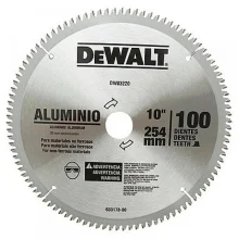 Disco de Serra para Alumínio 10 Pol com 100 Dentes DW03220 Dewalt