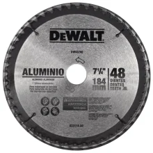 Disco de Serra para Alumínio 7.1/4 Pol com 48 Dentes DW03200 DeWalt