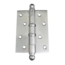 Dobradiça Latão 4 Pol x 3 Pol Com Anel Cromado Acetinado 5535 Rodrigues