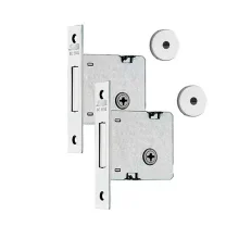 Fechadura 1004 Par Roseta Redonda Tetra Externa Inox Stam 2 Peç