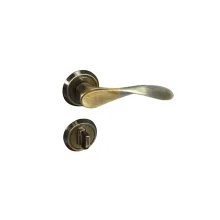 Fechadura Banheiro 557 R225 Design 420 Oxidado MZ 420 Papaiz