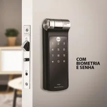 Fechadura Digital YDF 40 BP para Porta de Correr com Biometria e Senha Yale