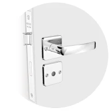 Fechadura Pali Reta Banheiro 40x53mm ROS25 Cromado 03003077617 Soprano