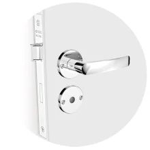 Fechadura Pali Reta Banheiro Cromado ROS23 40X53mm 03003077317 Soprano