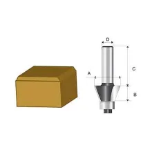 Fresa Dupla para Rebaixo 25º com Rolamento HT 1/4 Pol D-03246 Makita