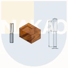 Fresa Paralela Reta para Tupia 12mm x 40mm Haste 12mm 151240.06 Radix