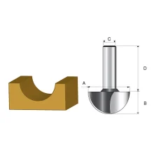 Fresa Ponta U 1/4 Pol D-01725 Makita