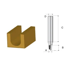 Fresa Simples para Abertura de Canal Redondo HT 3/16 Pol D-01688 Makita