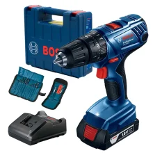 Furadeira e Parafusadeira de Impacto GSB 180-LI e 1 Bateria Kit Acessórios Bosch