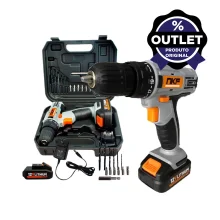 Furadeira Parafusadeira à Bateria 12V com Maleta e 13 Acessórios FP12X NKF - Outlet
