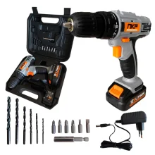Furadeira Parafusadeira à Bateria 12V com Maleta e 13 Acessórios FP12X NKF