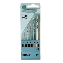 Jogo Brocas de Aço Rápido Hss-G 2 à 6mm 5 Peç Bosch