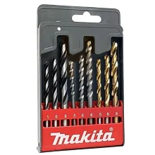 Jogo de Brocas de Ferro e Madeira e Concreto 9 Peç D-30069 Makita