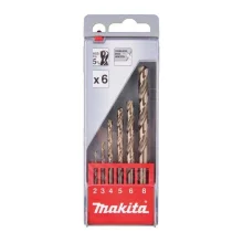 Jogo de Brocas para Metal 6 Peç HSS-CO D-57168 Makita