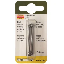 Jogo de Fresas Esfera em Tungstênio 6mm 28725 Proxxon 2 Peç