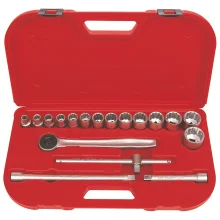 Jogo de Soquetes 1/2 Estriado D 26AM 60227 Gedore 18 Peç