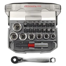 Jogo de Soquetes 1/4 Sextavado 3300026 Gedore 23 Peç