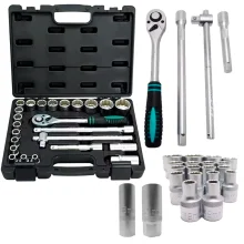 Jogo de Soquetes Chave Catraca 135769 Stels 24 Peç