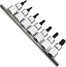 Jogo de Soquetes Torx Macho 7 Peç 1/2 Pol TORX504 60357 Robust